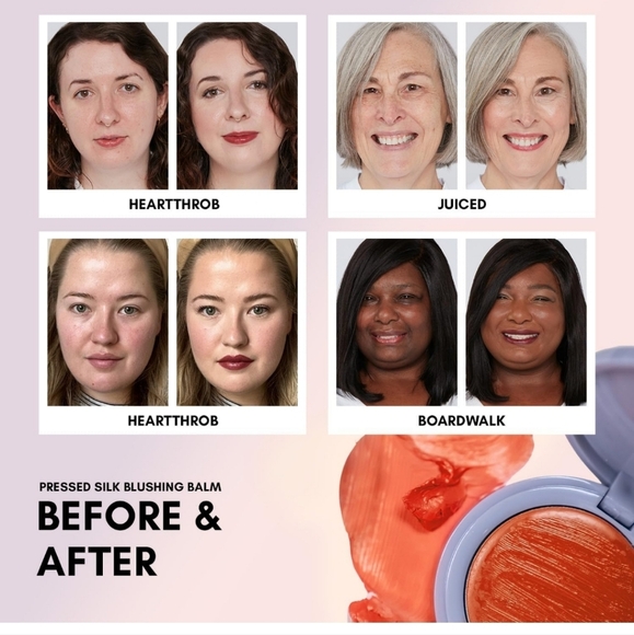 Clover Pressed Silk Blushing Balm In Juiced Clover + Hallow Blush NIB - Picture 4 of 7